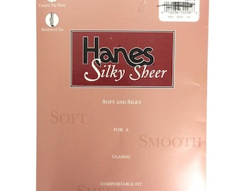 Hanes Silky Sheer Control Top Pantyhose Plus Size 1 Pearl Reinforced Toe