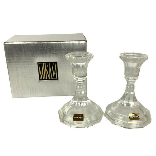 Mikasa Crystal Candlesticks - Etsy
