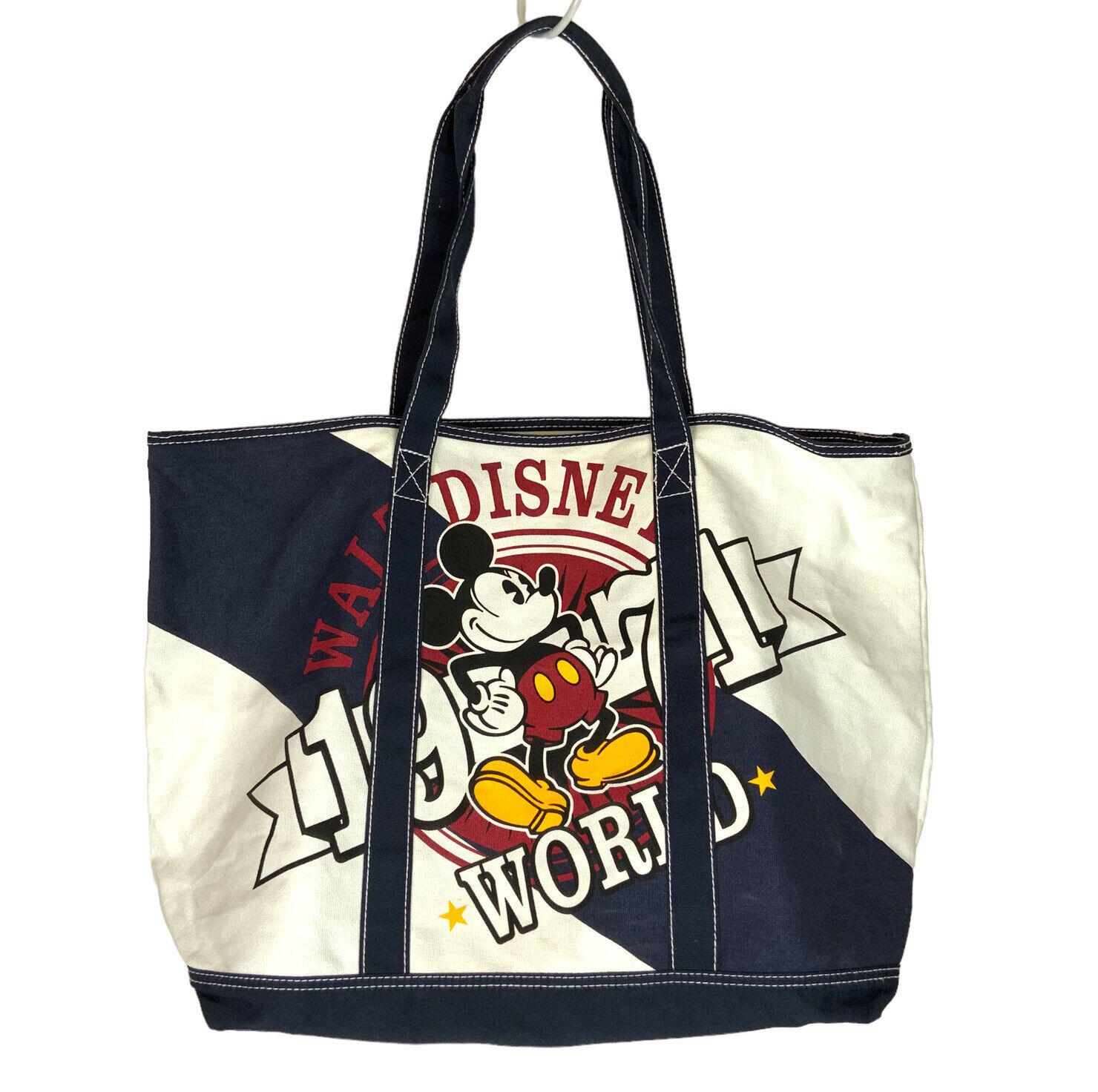 Walt Disney World 1971 Mickey Mouse Large Canvas Travel Tote Bag