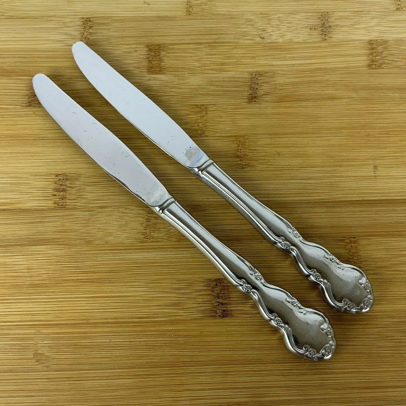 Set of 6 R&B Reed & Barton Diamond Braid Stainless Flatware Serving