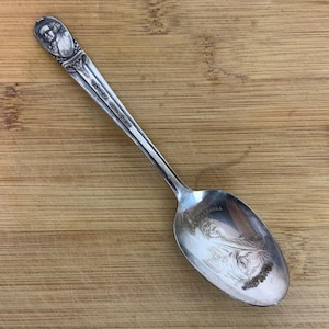 Vintage President John Adams Commemorative Spoon by Wm Rogers Mfg Co Silverplate