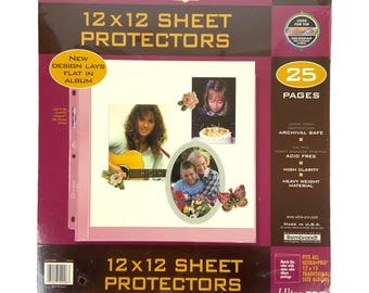 Rembrandt Ultra Pro 12x12 Sheet Protectors Pack of 25 Holds 50 sheets Made USA