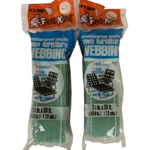 Frost King tuinmeubelband, 2 stuks, 2,25 x 10 meter, groen-witte streep
