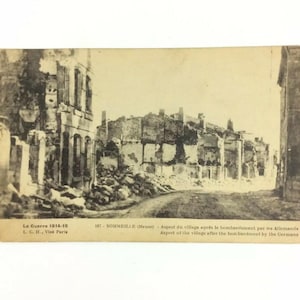 Antyczna era I wojny światowej Carte Postale 167 Sommeille Meuse Zbombardowana wioska Scena Francja
