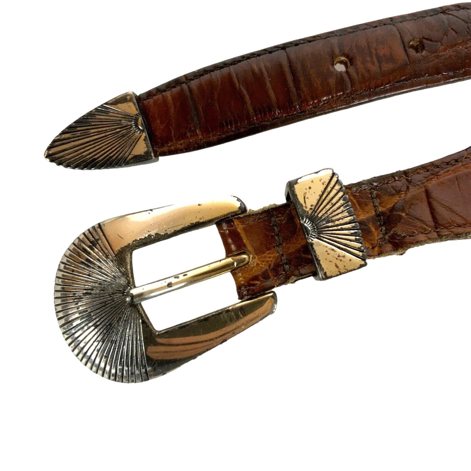 Onyx by Brighton Mens Ranger Belt Sz 48 Brown Leather Moc  display picture 2