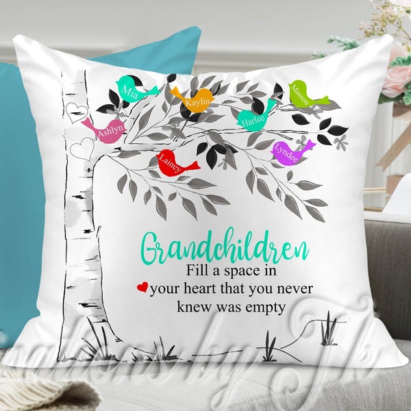 Grandchildren Fill your Heart Digital Design, Customize with Birds & add Names, Mother's Day, Sublimation Download, Digital Download