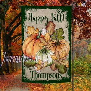 Happy Fall Pumpkins Garden Flag Design, Thanksgiving Flag, Farmhouse Fall Flag, Sublimation Design, Printable Artwork, Sublimation Download