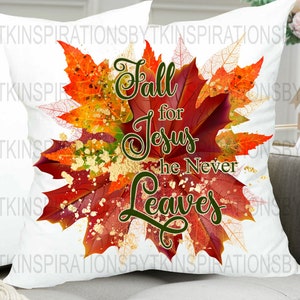 Otoño para Jesús nunca deja diseño, diseño de otoño, diseño religioso, obra de arte imprimible, descarga de sublimación, 300 dpi PNG, diseño gráfico