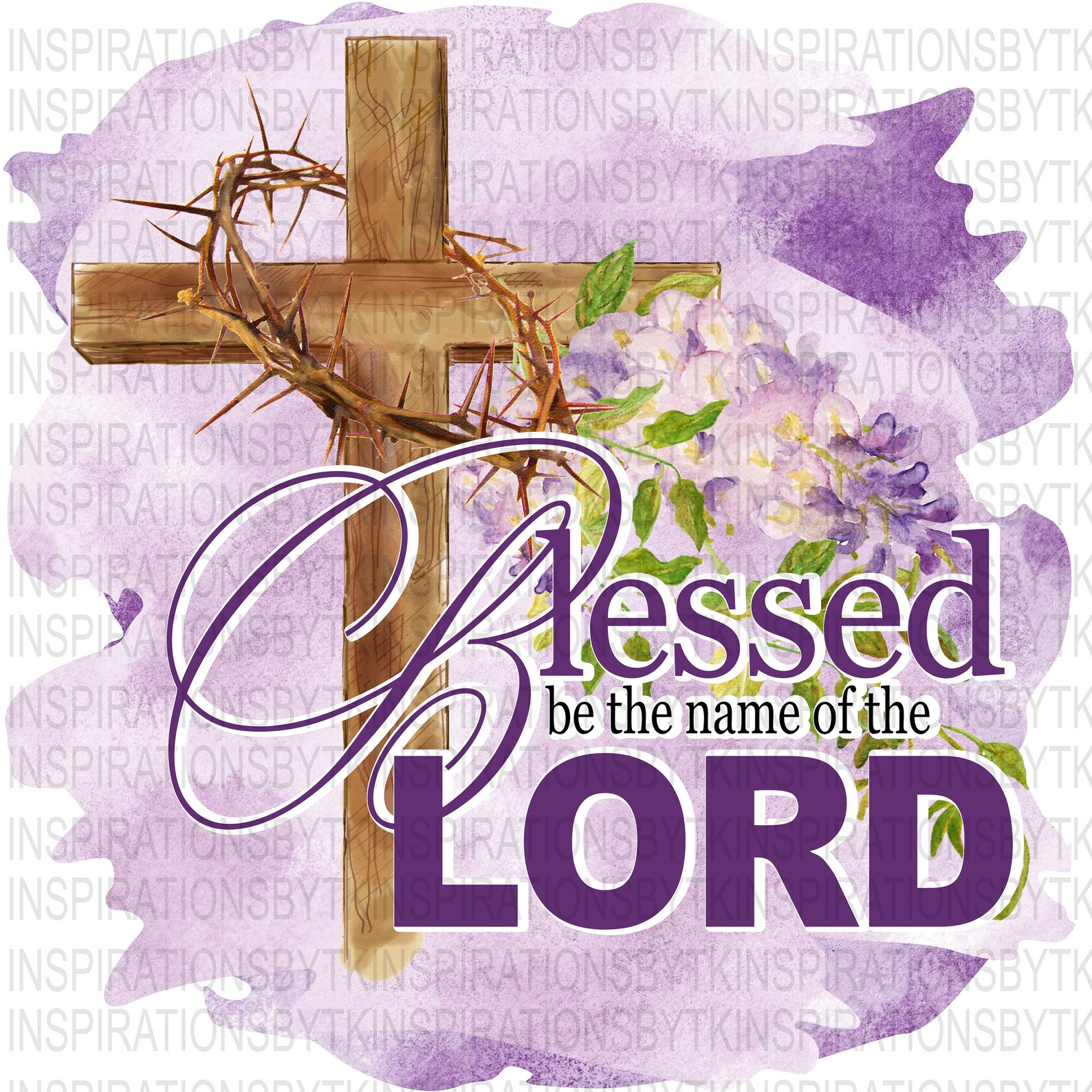 Blessed be the name of the lord design christian religious etsy