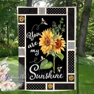 You Are my Sunshine Sunflower Garden Flag Design, Sunflowers, Spring Flag, Sublimation Download, Digital Design