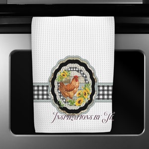 Patchwork Chicken Dish Towel Design, Farmhouse, Farmhouse Design, Sublimation Download, Sublimation, Digital Download, Digital Design
