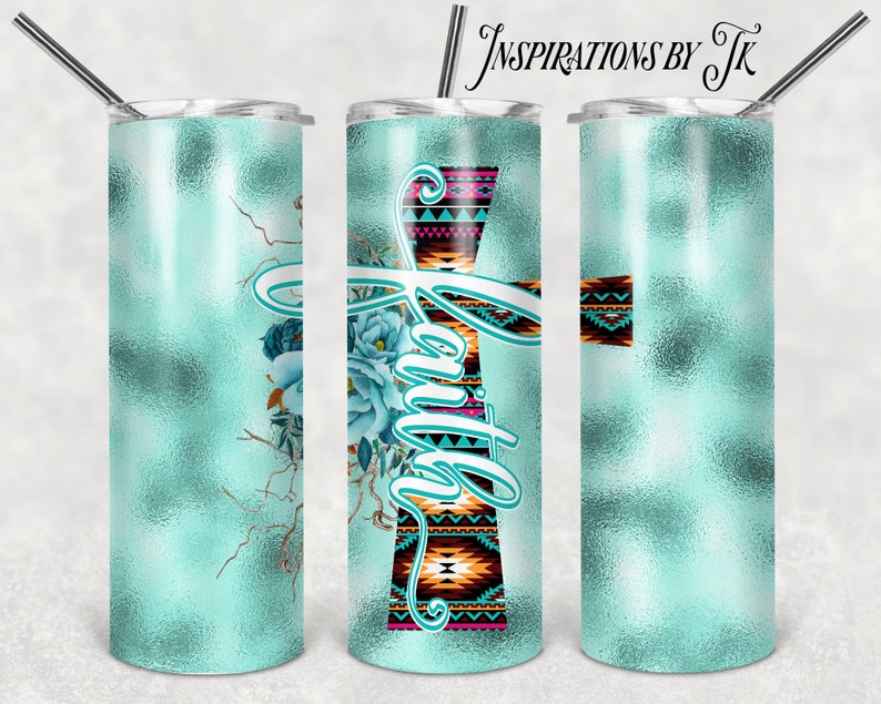 Download Faith 20Oz Skinny Tumbler Sublimation SVG File