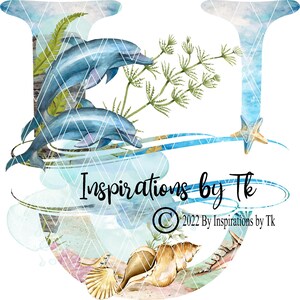 Letra U Dolphin Beach Design, Alphabet Beach Design, Ocean Design, Golfinhos, Tartarugas Marinhas, Oceano, Download por Sublimação, Design Digital