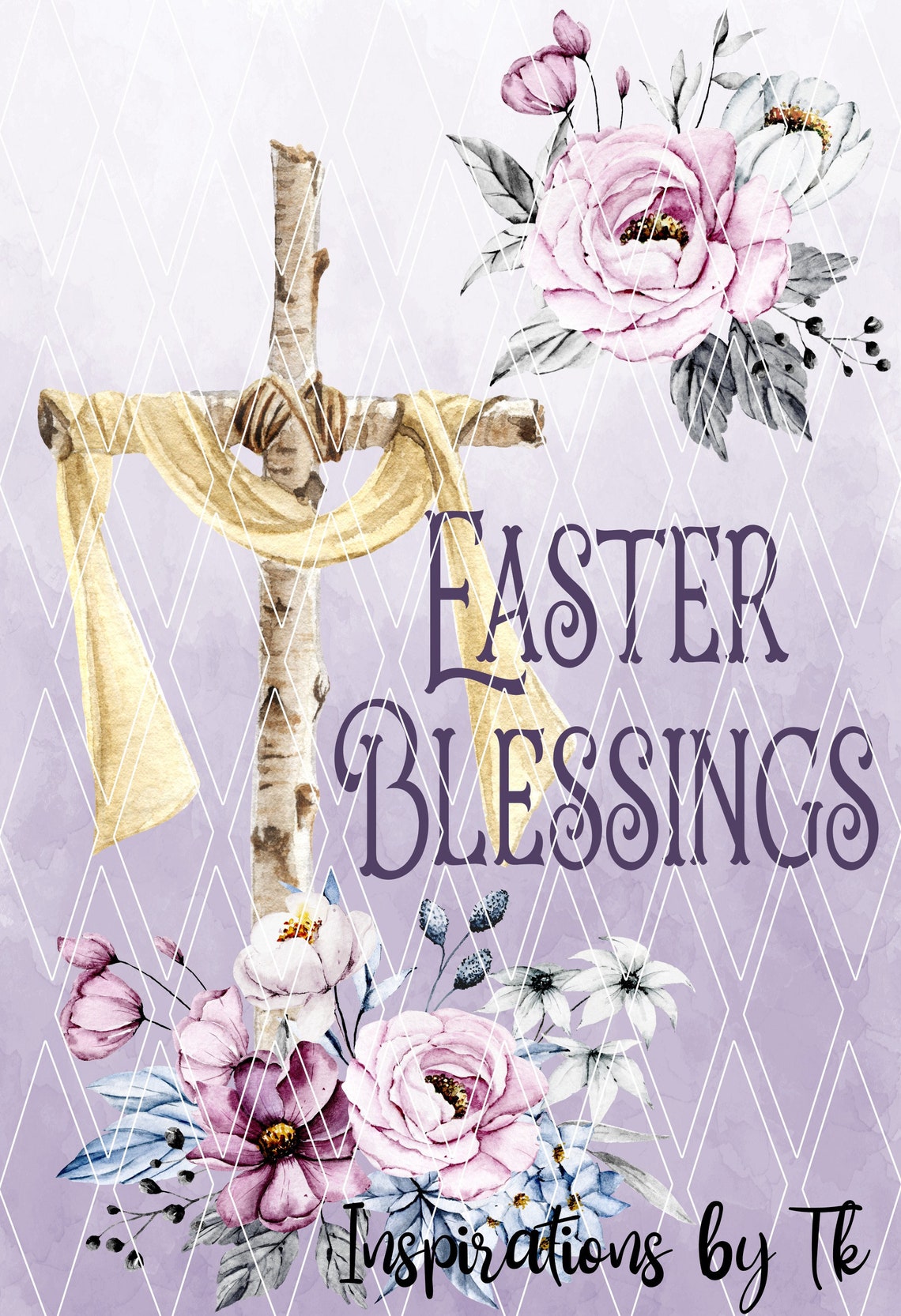 Easter Blessings Garden Flag Design Christian Religious Flag Etsy