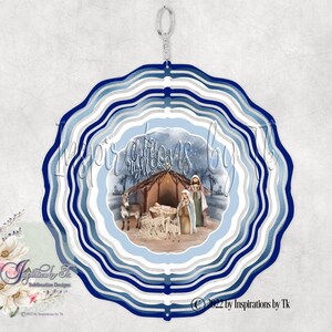Wind Spinner 10in Nativity Scene Design, Christmas Design, Wind Spinner, Digital Design, Sublimation Download, Graphic Design