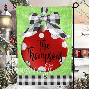 Weihnachten Ornament Garten Flagge Design, bereit zu personalisieren, wunderliche Flagge Design, Sublimation Design, Weihnachten Sublimation Download