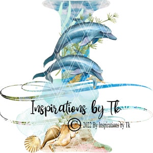 Buchstabe I Delfin Strand Design, Alphabet Strand Design, Ozean Design, Delfine, Meeresschildkröten, Ozean, Sublimation Download, Digitales Design