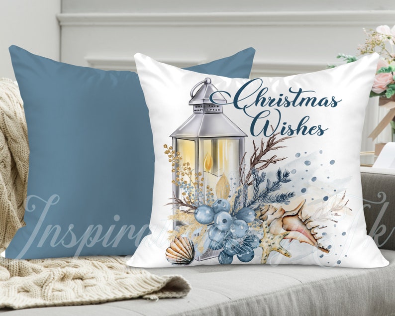 Christmas Wishes from the Sea Lantern Design Elegant Christmas Sublimation Digital Design Ocean Design Sublimation Download Christmas
