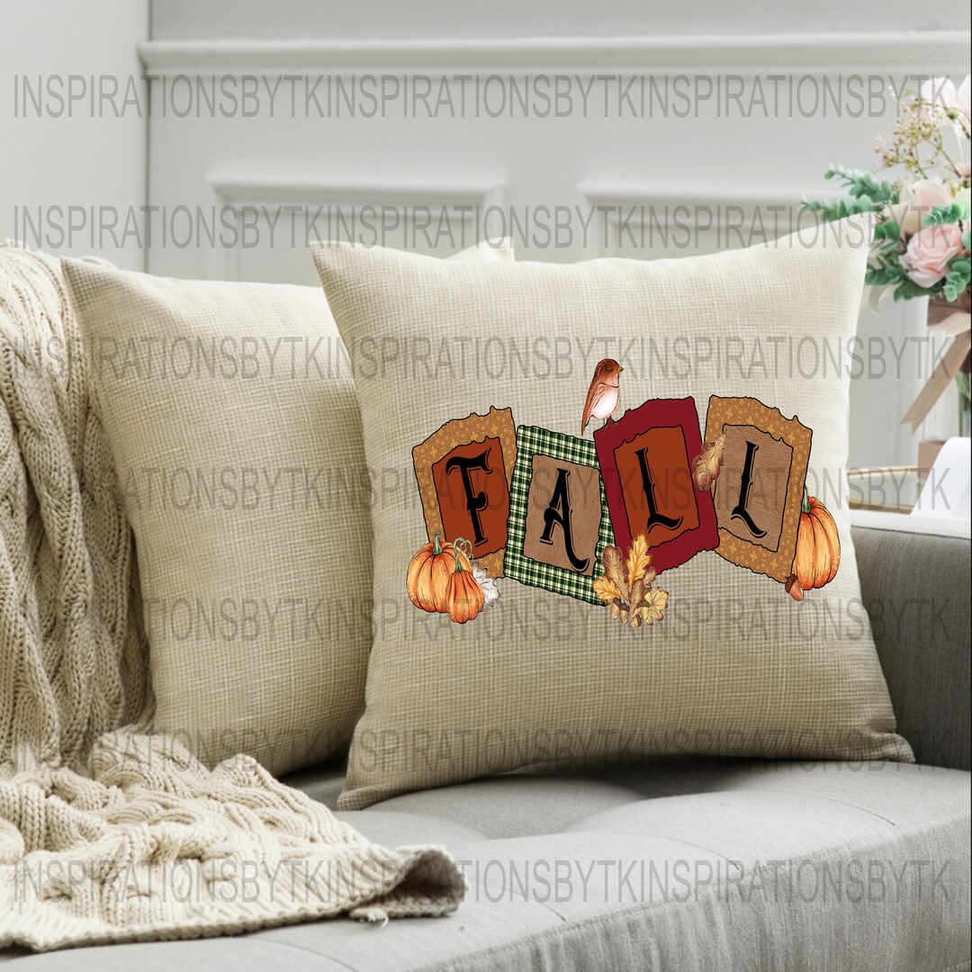 Fall Colorful Block Letter Design, Autumn Design, Thanksgiving Design ...