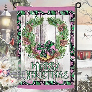 Pink Paisley Christmas Garden Flag, Whimsical Farmhouse Christmas Flag, Merry Christmas Flag, Sublimation Design, Printable Artwork