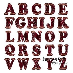 Red Christmas Alphabet Sublimation Bundle, A-Z, For Mugs, Pillows, Doormats, Etc, Sublimation Design, Digital Design