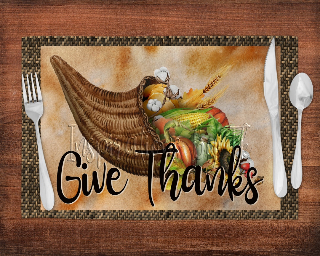 Cornucopia Placemat, Cutting Board Design, Sunflower Placemat