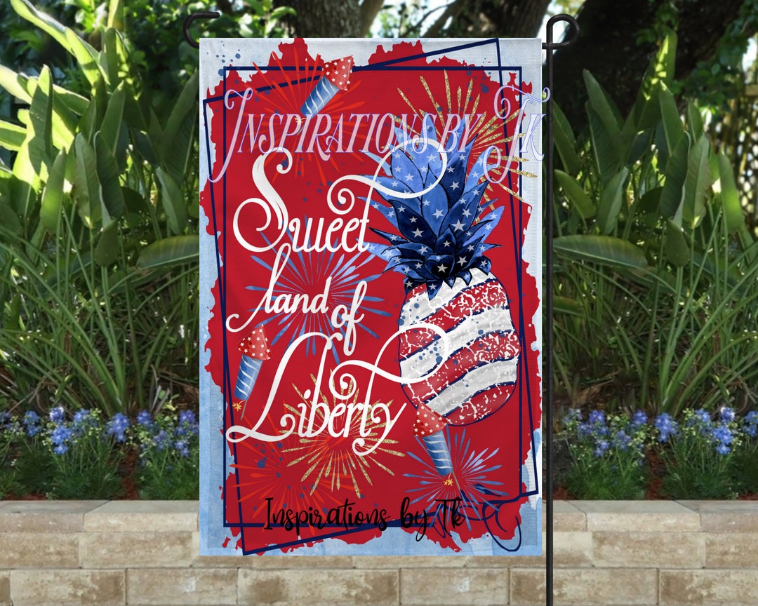 Sweet Land of Liberty Garden Flag Design Bright Spring Etsy France
