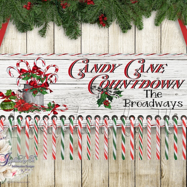 Advent Calendar With Candy Canes Etsy