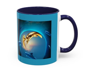 Mug Tea Cup Coffee Cup Dolphins Artwork 11oz 15oz