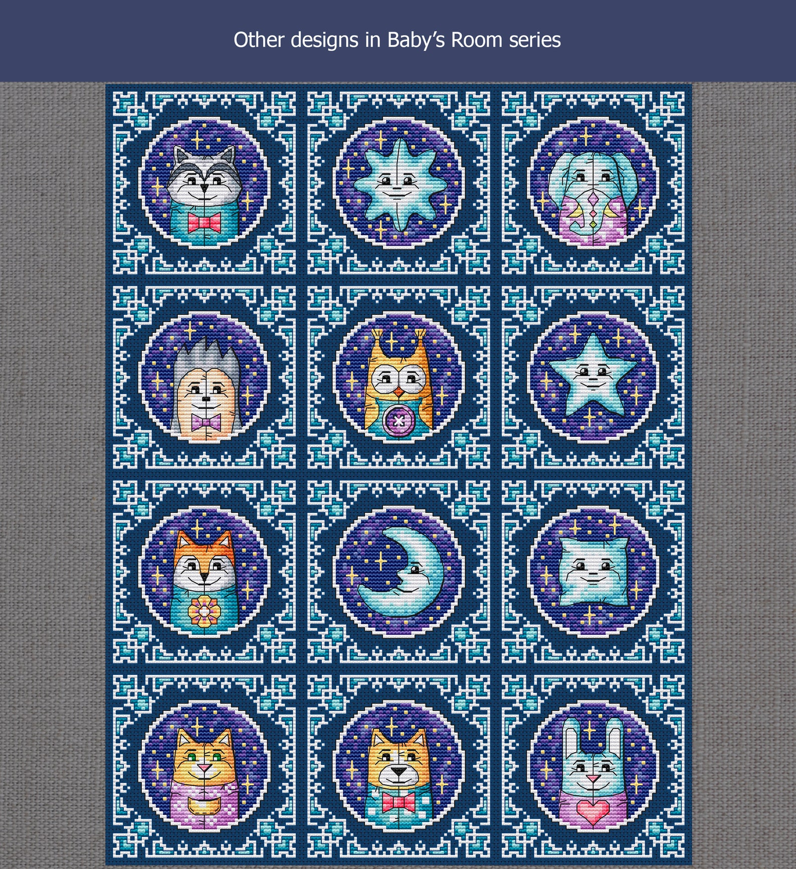 Cross Stitch Moon/cross Stitch Pattern/cross Stitch Pdf/cross | Etsy