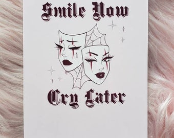 female girly smile now cry later female girly smile now cry later