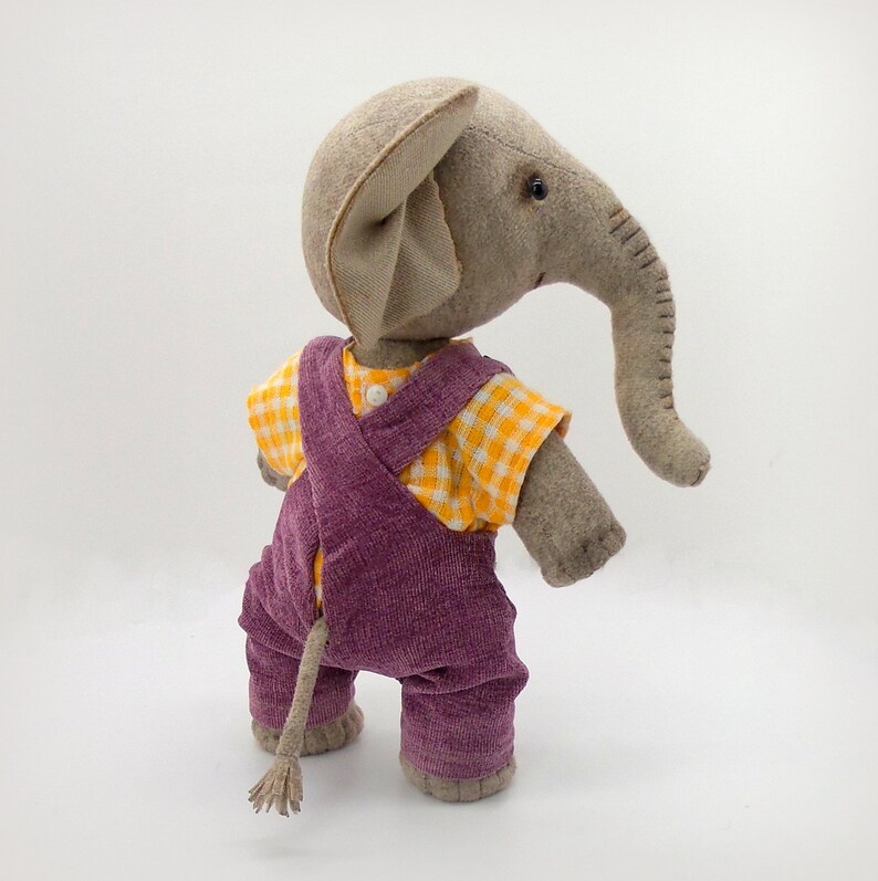 Elephant sewing pattern with clothes Stuffed animal sewing Etsy
