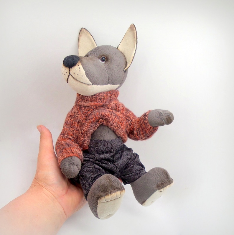 Wolf plush pattern Wolf stuffed animal Toy sewing pattern for Etsy
