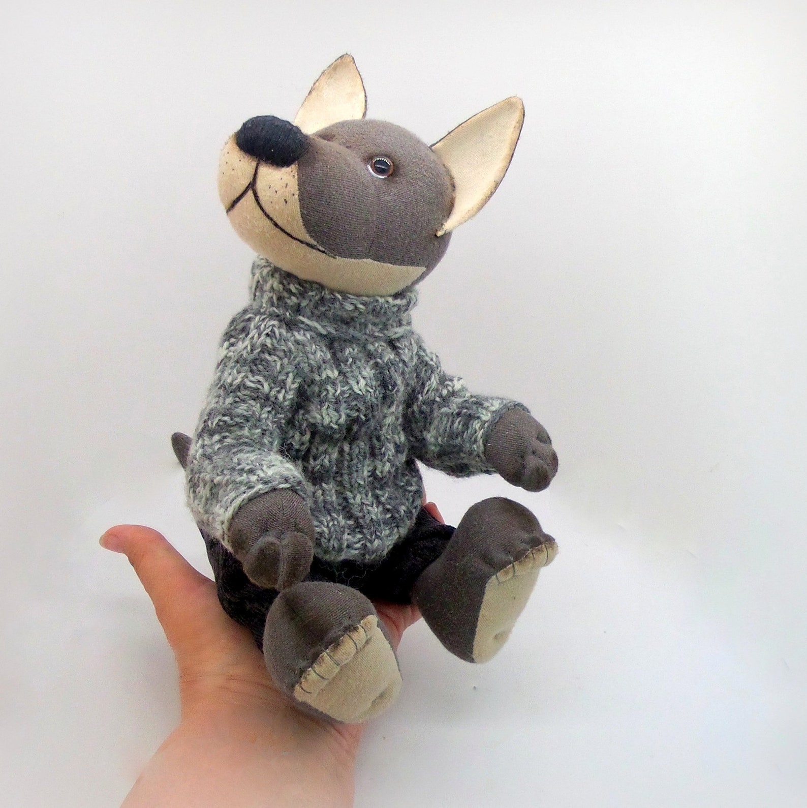 Wolf plush pattern Wolf stuffed animal Toy sewing pattern for Etsy