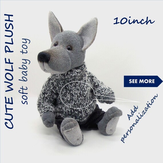 cute wolf plush