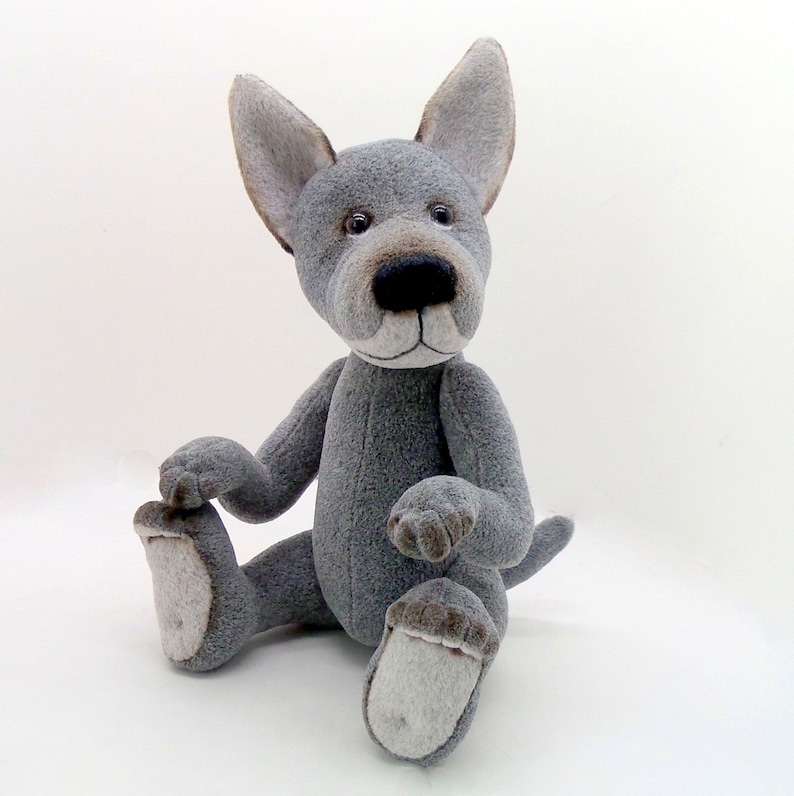 Grey Wolf plush pattern Stuffed animal sewing patterns Pdf Etsy