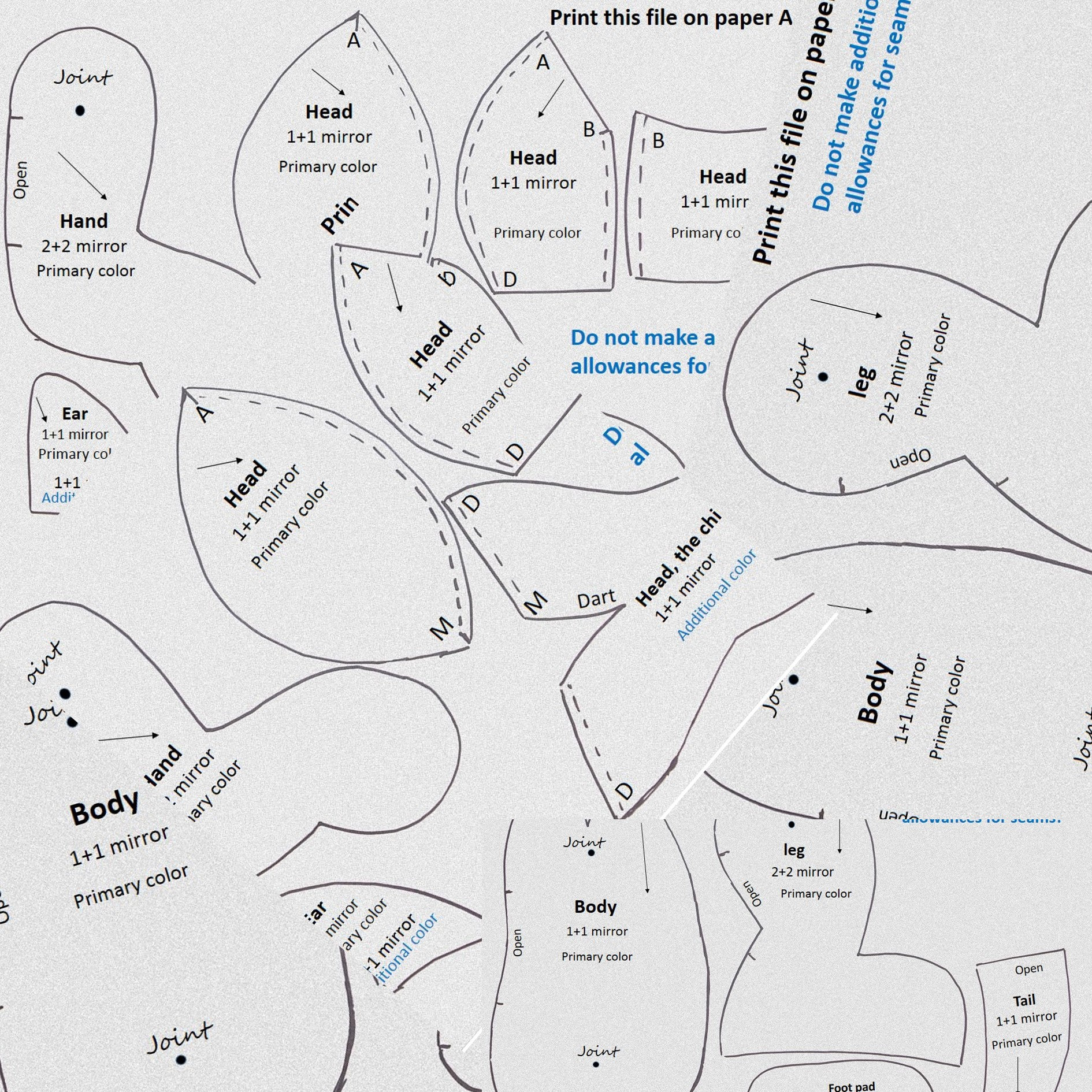 Wolf plush pattern Wolf stuffed animal Toy sewing pattern for Etsy