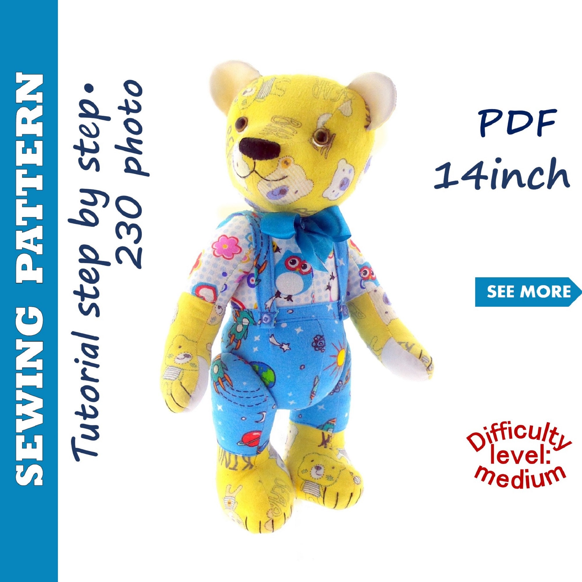 MEMORY STUFFED ANIMAL sewing patternMemory teddy bear pattern Etsy