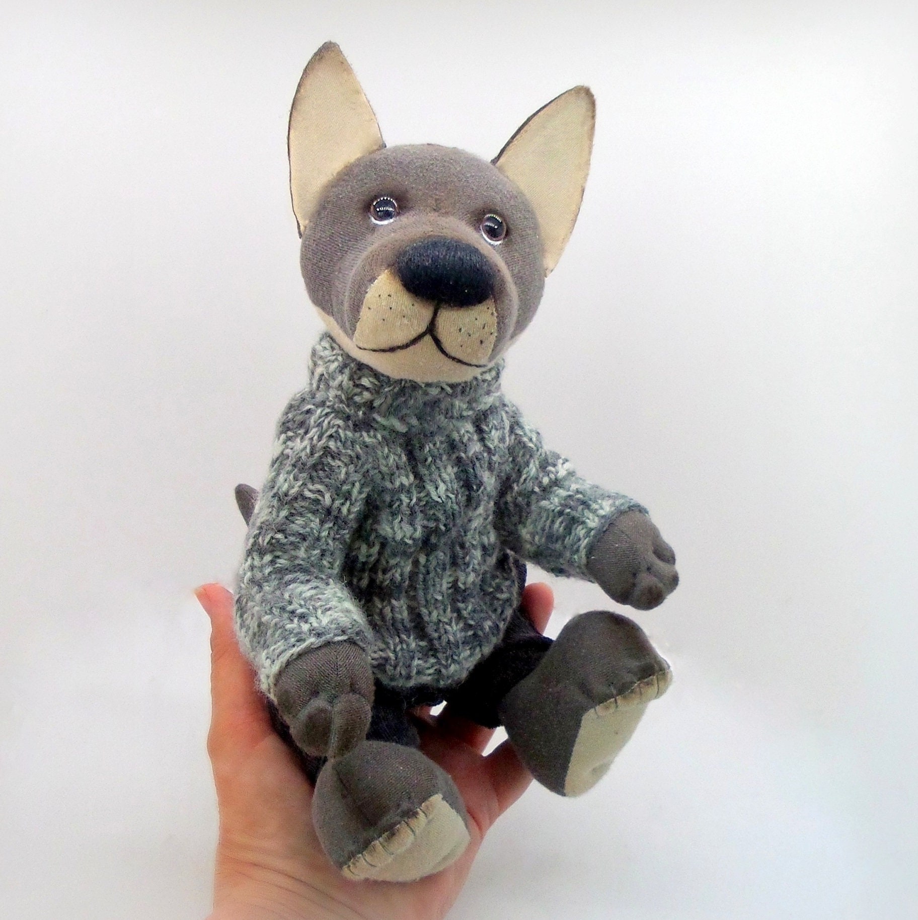 Wolf plush pattern Wolf stuffed animal Toy sewing pattern for Etsy