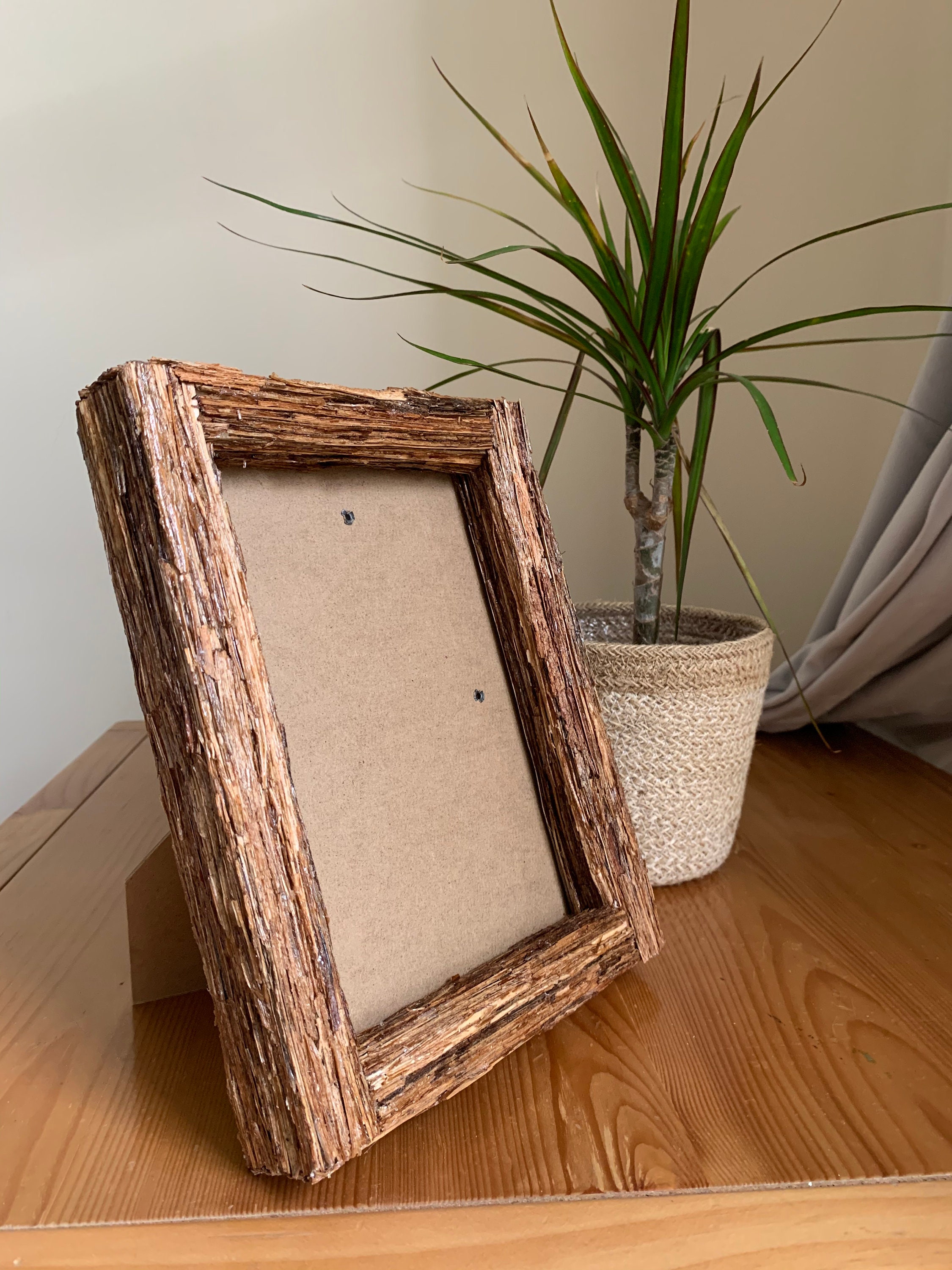 Beachwood Rustic Picture Frame Made From Dry Fern Stems Etsy