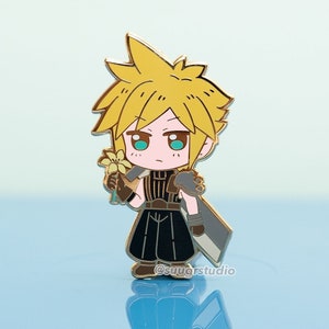 FF7 Cloud Hard Enamel Pin, Nostalgic Game