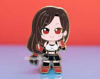 FF7 Tifa Hard Enamel Pin, Nostalgic Game