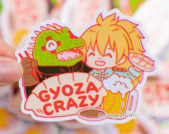 Dorohedoro &quot;Gyoza Crazy&quot; Caiman x Nikaido Die Cut Vinyl Sticker
