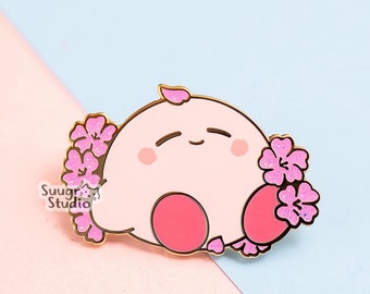 Spring Sakura Poyo Hard Enamel Pin, Mother's Day Gift