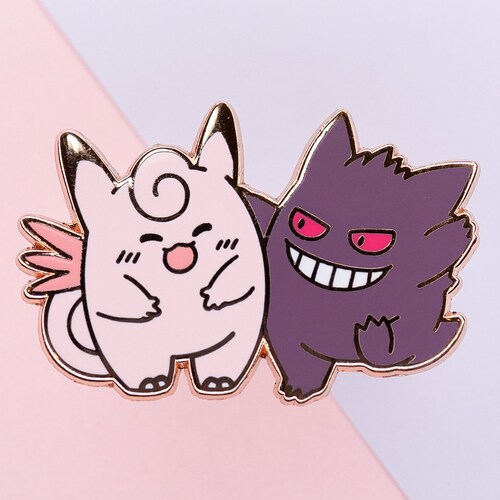 Gengar and Clefable Enamel Pins - Etsy