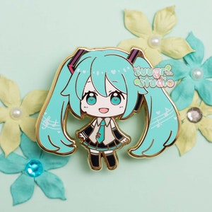 Virtual Vocalist Miku Hard Enamel Pin, Father's Day Gift