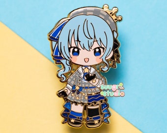 Hololive Vtuber Hoshimachi Suisei Enamel Pin, Fan Merch, Mother's Day Gift