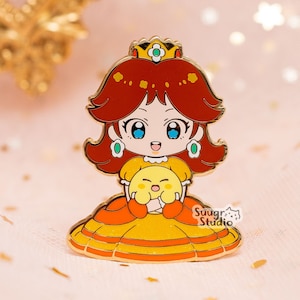 Princess x Poyo (Daisy) Hard Enamel Pin