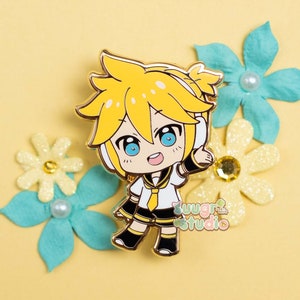 Virtual Vocalist Len Hard Enamel Pin