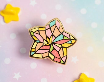 Poyo Star Rare Stone Hard Enamel Pin, Mother's Day Gift